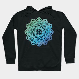 Rainbow Mandala Blue Green Hoodie